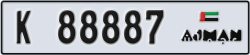 ajman - code - K - number -88808