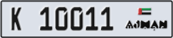 ajman - code - K - number -9932