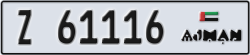 ajman - code - Z - number -61116