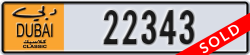 dubai classic - code - NOC - number -22343