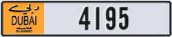 dubai classic - code - NOC - number -4195