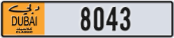 dubai classic - code - NOC - number -8043