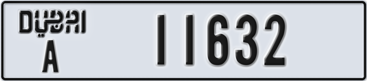 dubai License Plate Number 11711 Code A