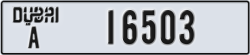 dubai - code - A - number -16503
