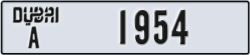 dubai - code - A - number -1954