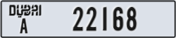 dubai - code - A - number -22168