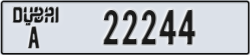 dubai - code - A - number -22244