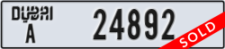 dubai - code - A - number -24892