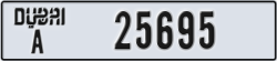 dubai - code - A - number -25695