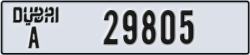dubai - code - A - number -29805