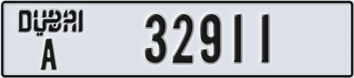 dubai License Plate Number 32911 Code A