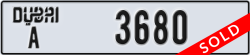 dubai - code - A - number -3680