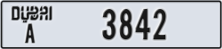 dubai - code - A - number -3842