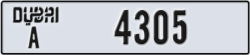 dubai - code - A - number -4305