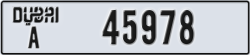 dubai - code - A - number -45899