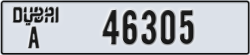 dubai - code - A - number -46305
