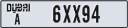 dubai - code - A - number -6XX94