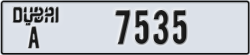 dubai - code - A - number -7535
