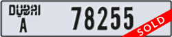 dubai - code - A - number -78255