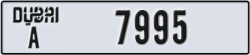 dubai - code - A - number -7995
