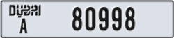 dubai - code - A - number -80998