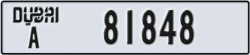 dubai - code - A - number -81848