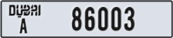 dubai - code - A - number -86003