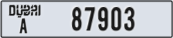 dubai - code - A - number -87903
