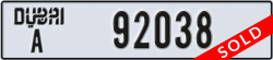 dubai - code - A - number -92038