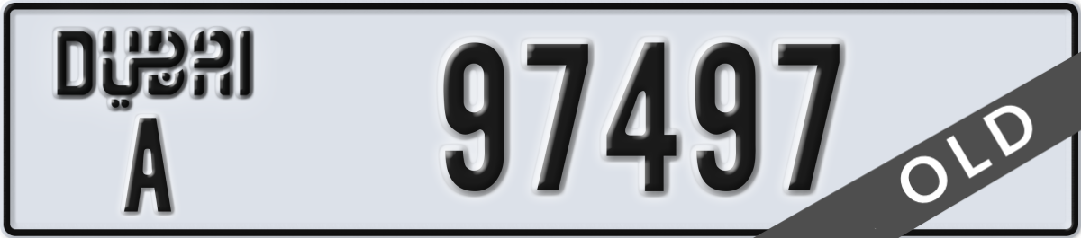 dubai License Plate Number 97497 Code A