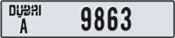 dubai - code - A - number -9863