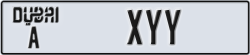 dubai - code - A - number -XYY
