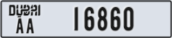dubai - code - AA - number -16860