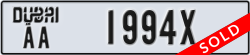 dubai - code - AA - number -1994X