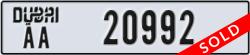 dubai - code - AA - number -20992