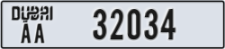 dubai - code - AA - number -32034