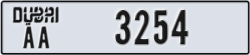 dubai - code - AA - number -3254