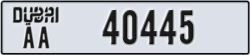 dubai - code - AA - number -40445