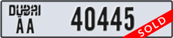 dubai - code - AA - number -40445