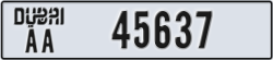 dubai - code - AA - number -45558