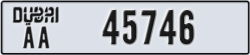 dubai - code - AA - number -45746