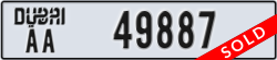 dubai - code - AA - number -49887