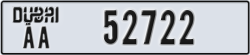 dubai - code - AA - number -52722