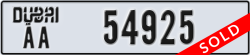 dubai - code - AA - number -54925