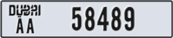 dubai - code - AA - number -58489