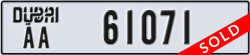 dubai - code - AA - number -61071