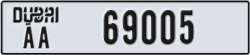 dubai - code - AA - number -69005