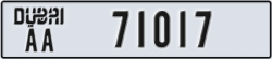 dubai - code - AA - number -71017