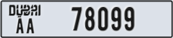 dubai - code - AA - number -78099