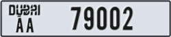 dubai - code - AA - number -79002